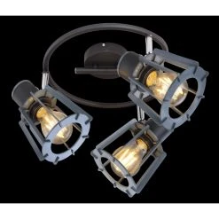 Globo Strahler MAHA Schwarz, 3-flammig -Wandleuchten Verkauf globo strahler maha 54024 3 6