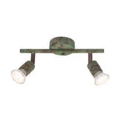 Globo Strahler OLANA Grün, Rostfarben, 2-flammig