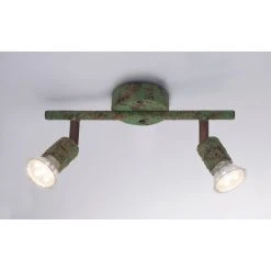 Globo Strahler OLANA Grün, Rostfarben, 2-flammig -Wandleuchten Verkauf globo strahler olana 57381 2g 3