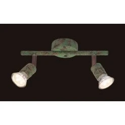 Globo Strahler OLANA Grün, Rostfarben, 2-flammig -Wandleuchten Verkauf globo strahler olana 57381 2g 5