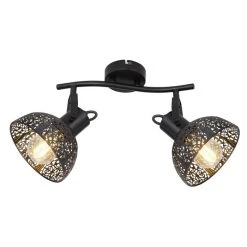 Globo Strahler PANTALLA Schwarz, 2-flammig 12 Globo Strahler PANTALLA Schwarz, 2-flammig -Wandleuchten Verkauf globo strahler pantalla 54016 2 2