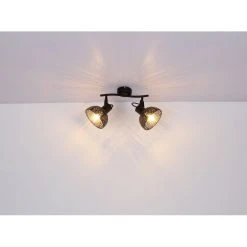 Globo Strahler PANTALLA Schwarz, 2-flammig 16 Globo Strahler PANTALLA Schwarz, 2-flammig -Wandleuchten Verkauf globo strahler pantalla 54016 2 6