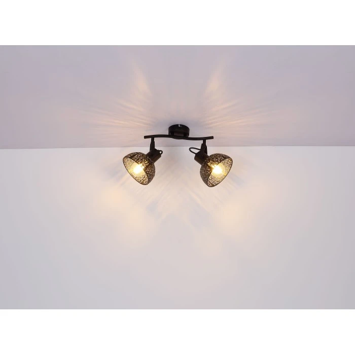 Globo Strahler PANTALLA Schwarz, 2-flammig 7 Globo Strahler PANTALLA Schwarz, 2-flammig - Image 7