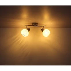 Globo WILLY Strahler Nickel-Matt, 2-flammig -Wandleuchten Verkauf globo willy strahler 54025 2 5