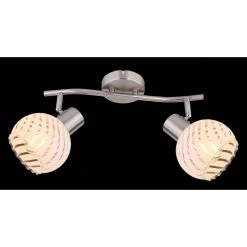 Globo WILLY Strahler Nickel-Matt, 2-flammig -Wandleuchten Verkauf globo willy strahler 54025 2 9