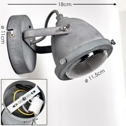 Hofstein Glostrup Wandleuchte LED Grau, 1-flammig -Wandleuchten Verkauf glostrup wandleuchte h3336038 do1 1