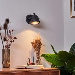 Hofstein Glostrup Wandleuchte LED Schwarz, 1-flammig