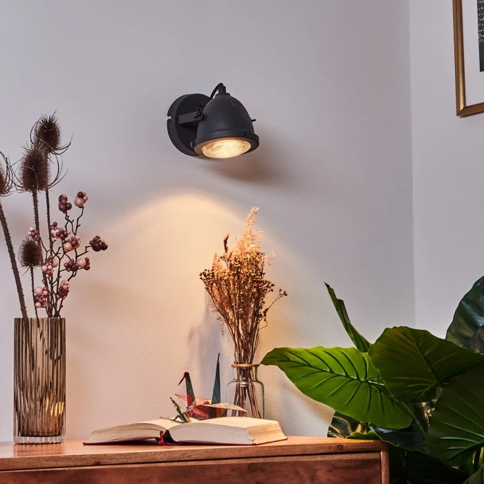 Hofstein Glostrup Wandleuchte LED Schwarz, 1-flammig 1 Hofstein Glostrup Wandleuchte LED Schwarz, 1-flammig