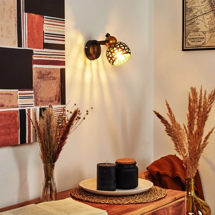 Hofstein Gomsrud Wandleuchte Schwarz, 1-flammig 1 Hofstein Gomsrud Wandleuchte Schwarz, 1-flammig