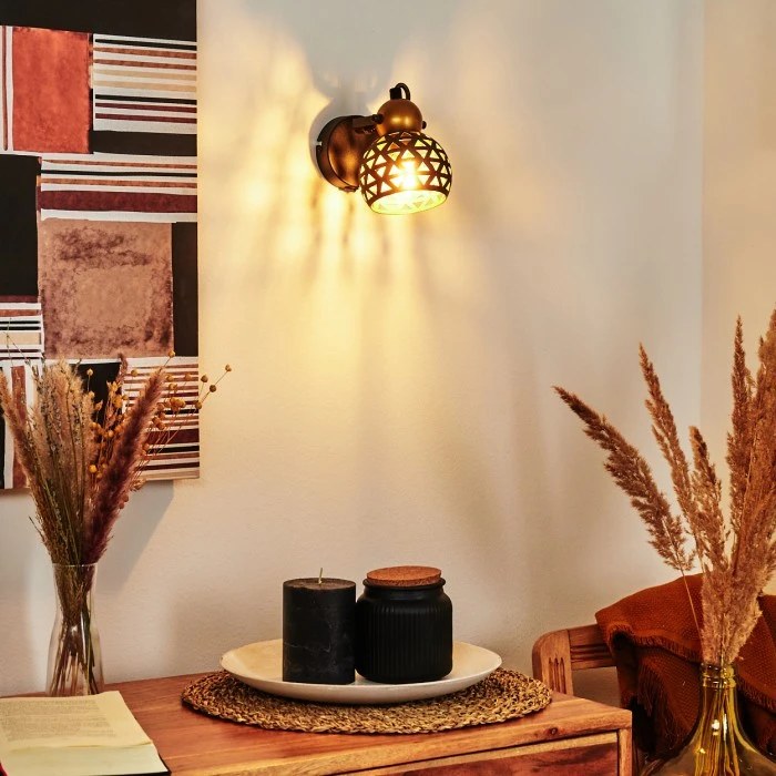 Hofstein Gomsrud Wandleuchte Schwarz, 1-flammig 7 Hofstein Gomsrud Wandleuchte Schwarz, 1-flammig - Image 7