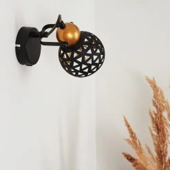 Hofstein Gomsrud Wandleuchte Schwarz, 1-flammig 19 Hofstein Gomsrud Wandleuchte Schwarz, 1-flammig -Wandleuchten Verkauf gomsrud wandleuchte h3434475 7