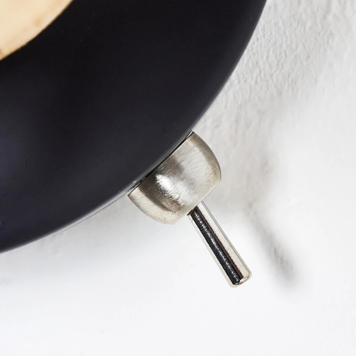 Hofstein Gondo Wandleuchte Schwarz, Holz hell, 1-flammig 3 Hofstein Gondo Wandleuchte Schwarz, Holz hell, 1-flammig - Image 3