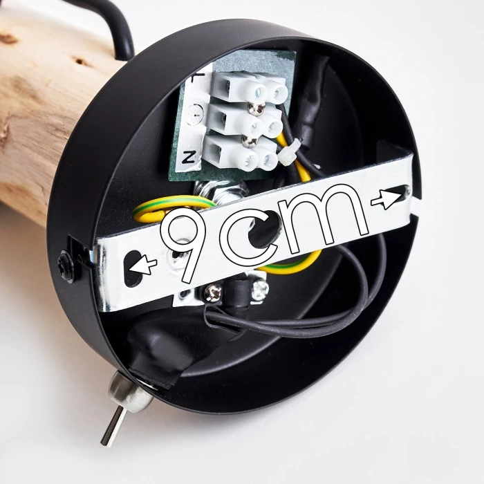 Hofstein Gondo Wandleuchte Schwarz, Holz hell, 1-flammig 5 Hofstein Gondo Wandleuchte Schwarz, Holz hell, 1-flammig - Image 5