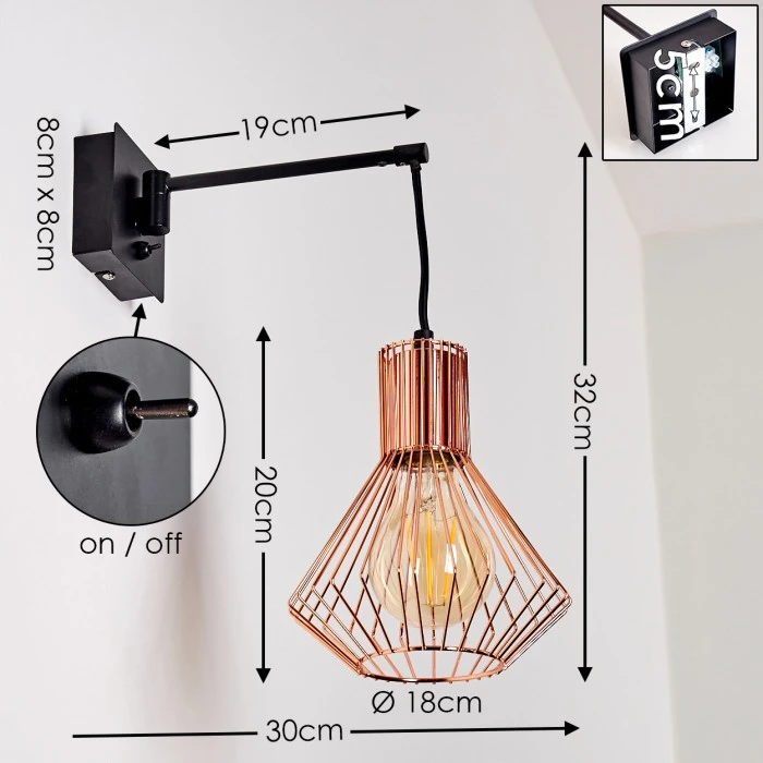 Hofstein Grönhöj Wandleuchte Schwarz, 1-flammig 2 Hofstein Grönhöj Wandleuchte Schwarz, 1-flammig - Image 2