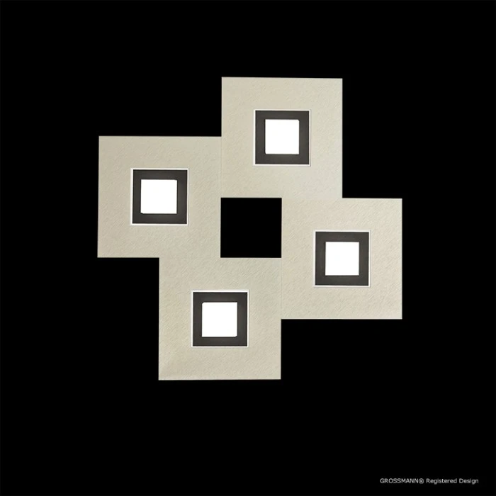 Grossmann KARREE Deckenleuchte LED Schwarz, Aluminium, 4-flammig 2 Grossmann KARREE Deckenleuchte LED Schwarz, Aluminium, 4-flammig - Image 2