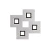 Grossmann KARREE Deckenleuchte LED Schwarz, Aluminium, 4-flammig