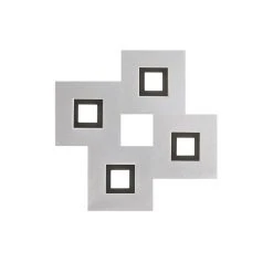 Grossmann KARREE Deckenleuchte LED Schwarz, Aluminium, 4-flammig