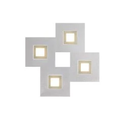 Grossmann KARREE Deckenleuchte LED Aluminium, Champagner, 4-flammig