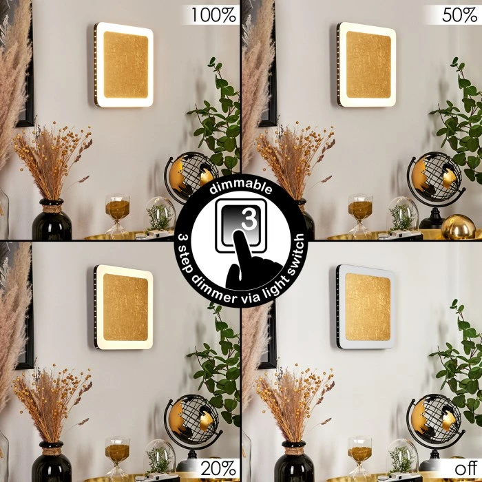 Hofstein Guacacallo Wandleuchte LED Schwarz, Weiß, Gold, 1-flammig 2 Hofstein Guacacallo Wandleuchte LED Schwarz, Weiß, Gold, 1-flammig - Image 2