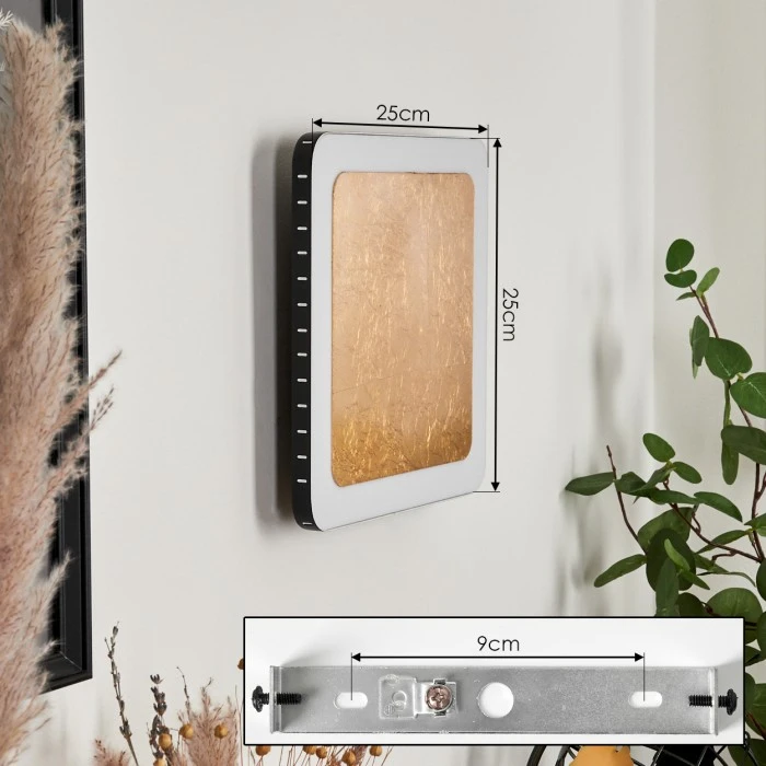 Hofstein Guacacallo Wandleuchte LED Schwarz, Weiß, Gold, 1-flammig 4 Hofstein Guacacallo Wandleuchte LED Schwarz, Weiß, Gold, 1-flammig - Image 4