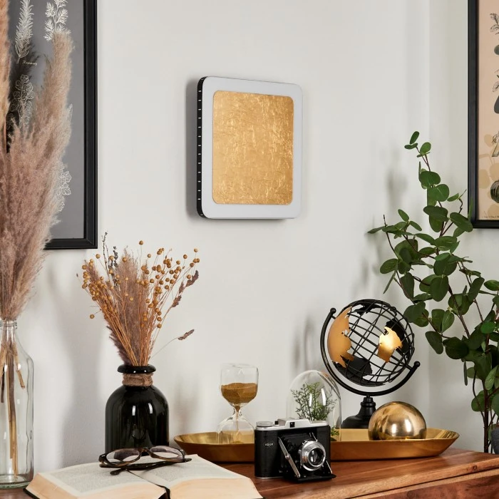 Hofstein Guacacallo Wandleuchte LED Schwarz, Weiß, Gold, 1-flammig 5 Hofstein Guacacallo Wandleuchte LED Schwarz, Weiß, Gold, 1-flammig - Image 5