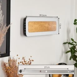 Hofstein Guacacallo Wandleuchte LED Schwarz, Weiß, Gold, 1-flammig -Wandleuchten Verkauf guacacallo wandleuchte h3459591 3