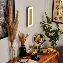 Hofstein Guacacallo Wandleuchte LED Schwarz, Weiß, Gold, 1-flammig -Wandleuchten Verkauf guacacallo wandleuchte h3459676 6