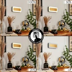 Hofstein Guacacallo Wandleuchte LED Schwarz, Weiß, Gold, 1-flammig -Wandleuchten Verkauf guacacallo wandleuchte h3570920 1