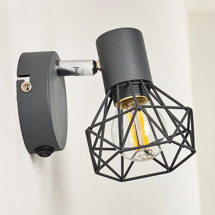 Hofstein Gullspang Wandleuchte Chrom, Anthrazit, 1-flammig 13 Hofstein Gullspang Wandleuchte Chrom, Anthrazit, 1-flammig - Image 13