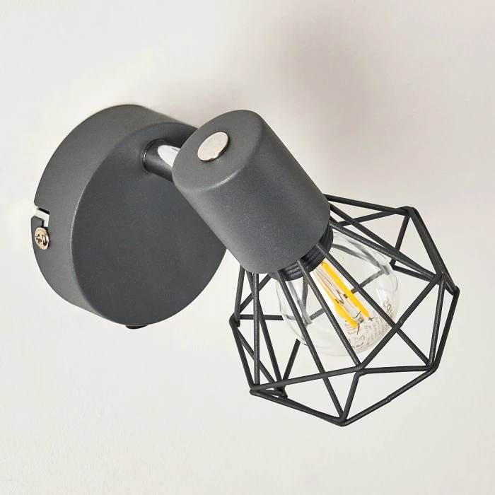 Hofstein Gullspang Wandleuchte Chrom, Anthrazit, 1-flammig 6 Hofstein Gullspang Wandleuchte Chrom, Anthrazit, 1-flammig - Image 6