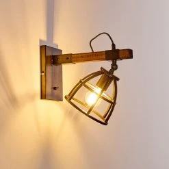 Hofstein Haervej Wandleuchte Schwarz, Holz dunkel, 1-flammig -Wandleuchten Verkauf haervej wandleuchte h3350584 7