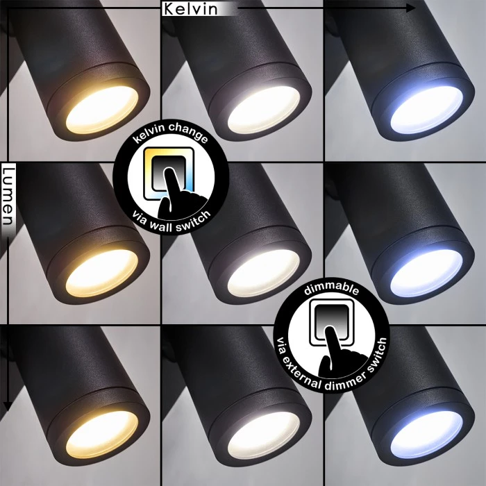 Hofstein Hakamken Wandleuchte LED Schwarz, 1-flammig 2 Hofstein Hakamken Wandleuchte LED Schwarz, 1-flammig - Image 2