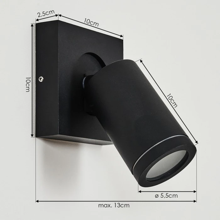 Hofstein Hakamken Wandleuchte LED Schwarz, 1-flammig 4 Hofstein Hakamken Wandleuchte LED Schwarz, 1-flammig - Image 4