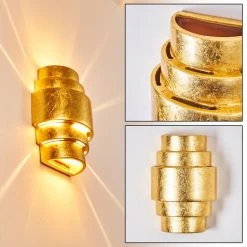 Hofstein Handan Wandleuchte Gold, 1-flammig