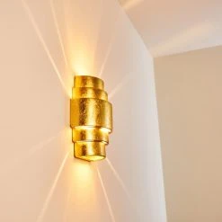 Hofstein Handan Wandleuchte Gold, 1-flammig 34 Hofstein Handan Wandleuchte Gold, 1-flammig -Wandleuchten Verkauf handan wandleuchte h3010129 do4 13