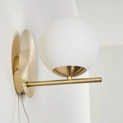 Hofstein Hogatza Wandleuchte Messing, 1-flammig -Wandleuchten Verkauf hogatza wandleuchte h3356395 15