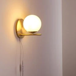 Hofstein Hogatza Wandleuchte Messing, 1-flammig -Wandleuchten Verkauf hogatza wandleuchte h3356395 7