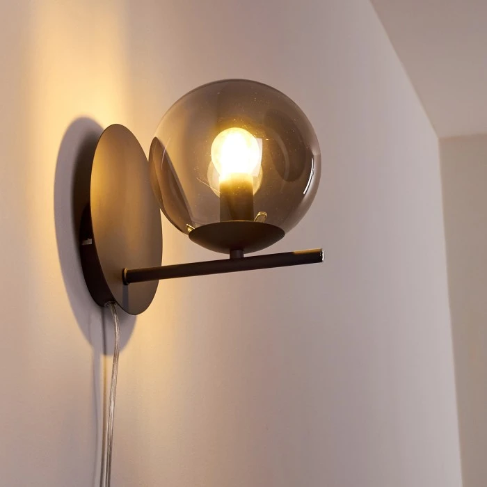 Hofstein Hogatza Wandleuchte Schwarz, 1-flammig 3 Hofstein Hogatza Wandleuchte Schwarz, 1-flammig - Image 3