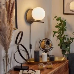 Hofstein Hogatza Wandleuchte Schwarz, 1-flammig -Wandleuchten Verkauf hogatza wandleuchte h3578780 8