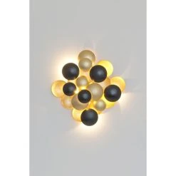 Holländer BOLLADARIA GRANDE Wandleuchte LED Schwarz, Braun, Gold, 6-flammig