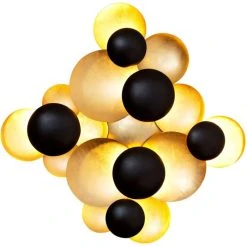 Holländer BOLLADARIA Wandleuchte LED Schwarz, Braun, Gold, 9-flammig -Wandleuchten Verkauf hollaender bolladaria wandleuchte 300 k 132462 4