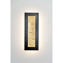 Holländer DUPLICATO Wandleuchte LED Schwarz, Braun, Gold, 1-flammig