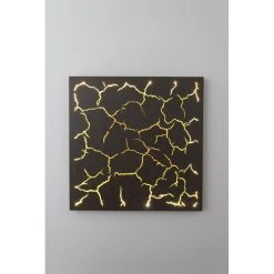 Holländer LARICA Wandleuchte LED Schwarz, Braun, Gold, 1-flammig