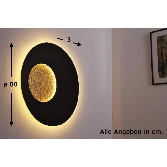 Holländer LUNA Wandleuchte LED Braun, Gold, 1-flammig 2 Holländer LUNA Wandleuchte LED Braun, Gold, 1-flammig - Image 2