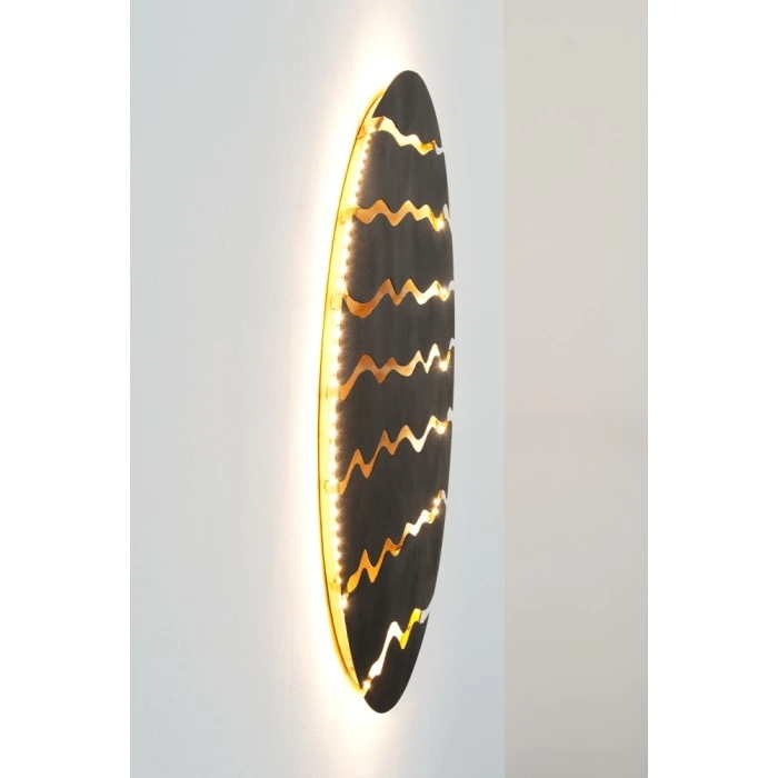 Holländer ONDATA Wandleuchte LED Schwarz, Braun, Gold, 1-flammig 3 Holländer ONDATA Wandleuchte LED Schwarz, Braun, Gold, 1-flammig – Bild 3