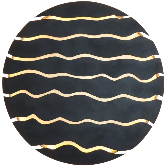 Holländer ONDATA Wandleuchte LED Schwarz, Braun, Gold, 1-flammig 4 Holländer ONDATA Wandleuchte LED Schwarz, Braun, Gold, 1-flammig – Bild 4