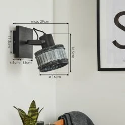 Hofstein Holsa Wandleuchte Schwarz, 1-flammig 16 Hofstein Holsa Wandleuchte Schwarz, 1-flammig -Wandleuchten Verkauf holsa wandleuchte h3451175 3