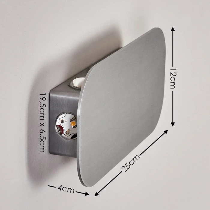 Hofstein Homad Wandleuchte LED Aluminium, 1-flammig 2 Hofstein Homad Wandleuchte LED Aluminium, 1-flammig - Image 2