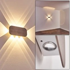 Hofstein Homad Wandleuchte LED Grau, 1-flammig