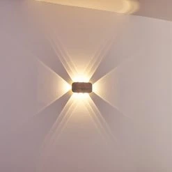 Hofstein Homad Wandleuchte LED Grau, 1-flammig -Wandleuchten Verkauf homad wandleuchte h3301333 do1 12